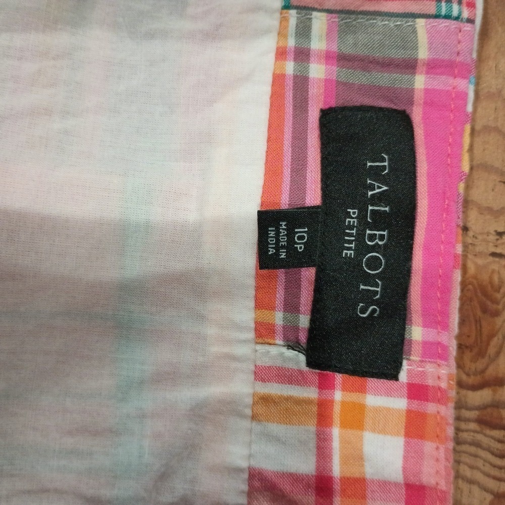 Talbots Women's Multicolor Plaid Patchwork Lined … - image 8